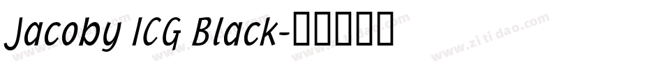 Jacoby ICG Black字体转换
